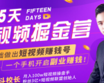 会玩手机就能赚钱!15天短视频掘金营:揭秘短视频赚钱玩法,开启月入过万新副业-第一资源网