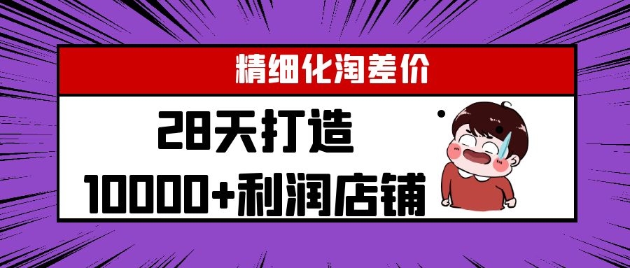 Yl精细化淘差价28天打造10000+利润店铺，精细化选品项目（附软件）-第一资源网