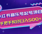 小红书音乐号起号项目,批量操作自行引流变现,手把手教你日入500+-第一资源网
