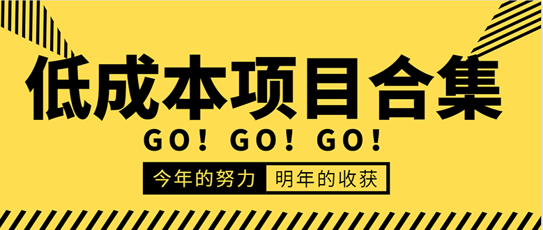 低成本零成本项目合集：赚钱快的慢的、暴利的，线上线下的，价值万元资料-第一资源网