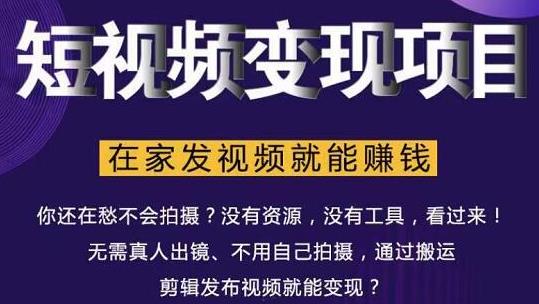 在家也能操作的短视频赚钱项目，无需真人，不用拍摄，纯搬运月入2到5万-第一资源网