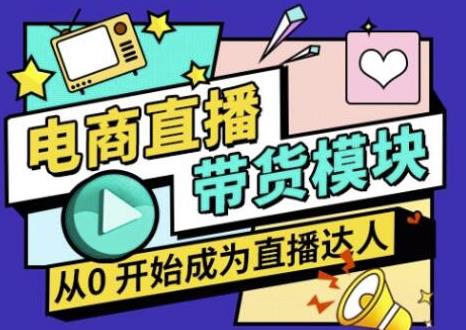 大鹏·电商直播带货课，系统学习直播带货各环节技巧和套路-第一资源网