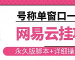 网易云挂机项目云梯挂机计划,永久版脚本+详细操作视频-第一资源网