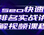 seo快速排名实战讲解视频课程,揭秘seo快排原理-第一资源网