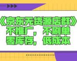 诺思星商学院京东无货源店群课:不推广,不刷单,零库存,低成本-第一资源网