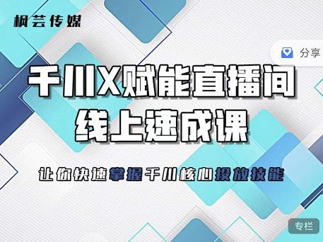 枫芸传媒-线上千川提升课，提升千川认知，提升千川投放效果-第一资源网