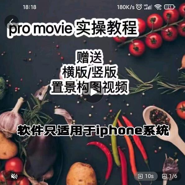 漆十二美食摄影，25​节promovie实操高手课节-第一资源网