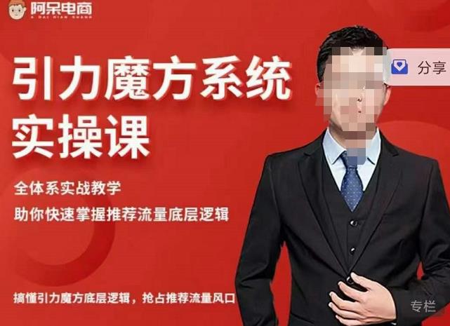 阿呆-引力魔方系统实操课，全体系实战教学，助你快速掌握推荐流量底层逻辑-第一资源网