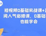 短视频0基础实战课+直播间人气必修课,0基础小白也能学会-第一资源网