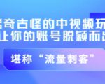 不讲李·稀奇古怪的冷门中视频冷门玩法,让你的账号脱颖而出,成为流量刺客!(图文+视频)-第一资源网