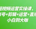 晨哥·短视频运营实操课,一部手机,账号+剪辑+运营+直播,从小白到大咖-第一资源网