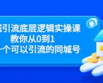 同城引流底层逻辑实操课,教你从0到1做一个可以引流的同城号(价值4980)-第一资源网