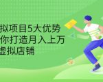 拆解虚拟项目5大优势，0基础教你打造月入上万虚拟店铺（无水印）-第一资源网