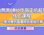 电商自然流0粉0作品正价起号线上课程:一套完善的直播带货落地方案-第一资源网