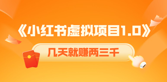 《小红书虚拟项目1.0》账号注册+养号+视频制作+引流+变现，几天就赚两三千-第一资源网