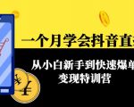 一个月学会抖音直播带货:从小白新手到快速爆单变现特训营(63节课)-第一资源网