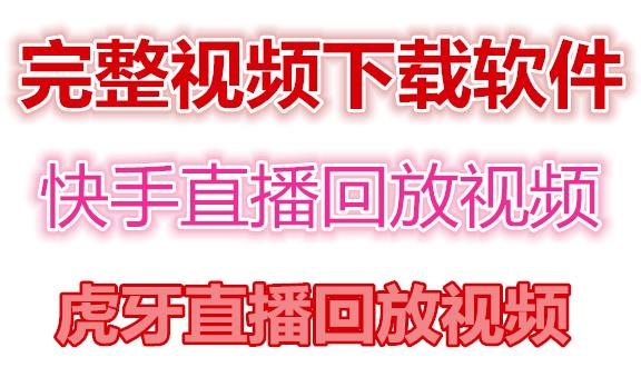 快手直播回放视频/虎牙直播回放视频完整下载(电脑软件+视频教程)-第一资源网
