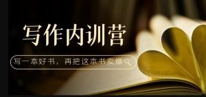 写作内训营:百万级大佬教你如何写一本好书,再把这本书卖爆!-第一资源网