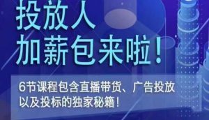三里屯·投放人薪资包,6节直播课,包含直播带货、广告投放、以及投标的独家秘籍-第一资源网