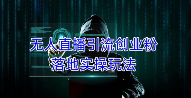 外面收费3980的无人直播引流创业粉落地实操玩法，单日引100+精准创业粉-第一资源网