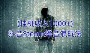 抖音Steam撸音浪玩法，挂机一天收入1000+不露脸 不说话 不封号 社恐人群福音-第一资源网