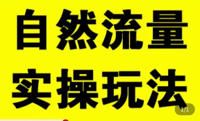 拼多多自然流量天花板，拼多多自然流的实操玩法，自然流量是怎么来的，如何开车带来自然流等知识-第一资源网