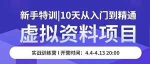 虚拟资料项目新手特训,10天从入门到精通,保姆级实操教学-第一资源网
