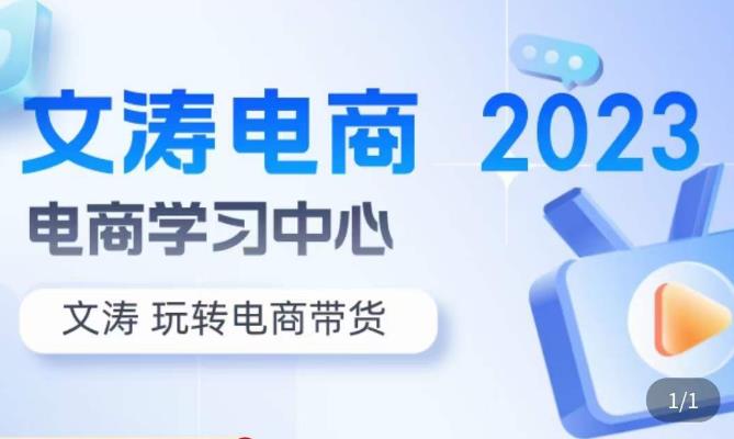文涛电商·7天零基础自然流起号，​快速掌握店铺运营的核心玩法，突破自然展现量，玩转直播带货-第一资源网