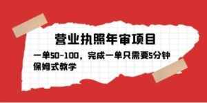 营业执照年审项目,一单50-100,完成一单只需要5分钟,保姆式教学-第一资源网