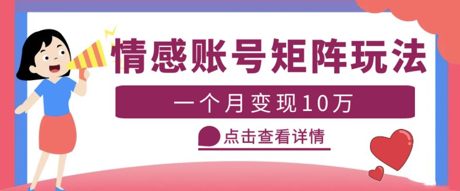 云天情感账号矩阵项目，简单操作，月入10万+可放大（教程+素材）-第一资源网