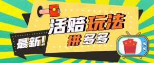 外面收费398的拼多多最新活赔项目,单号单次净利润100-300+【详细玩法教程】-第一资源网