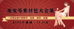 美女号素材包大合集,8000多个素材,一步到位助力男粉号!-第一资源网