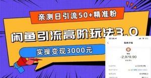 亲测日引50+精准粉,闲鱼引流高阶玩法3.0,实操变现3000元【揭秘】-第一资源网