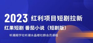 2023红利项目短剧拉新,听潮阁学社月入过万红果短剧番茄小说CPA拉新项目教程【揭秘】-第一资源网