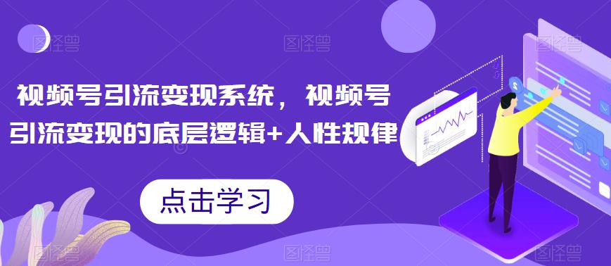 视频号引流变现系统，视频号引流变现的底层逻辑+人性规律-第一资源网