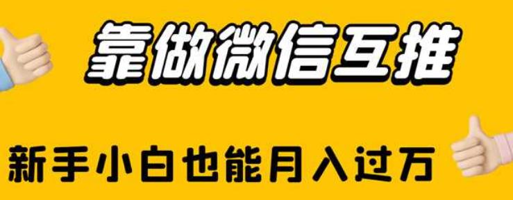 靠做微信互推，新手小白也能月入过万【揭秘】-第一资源网