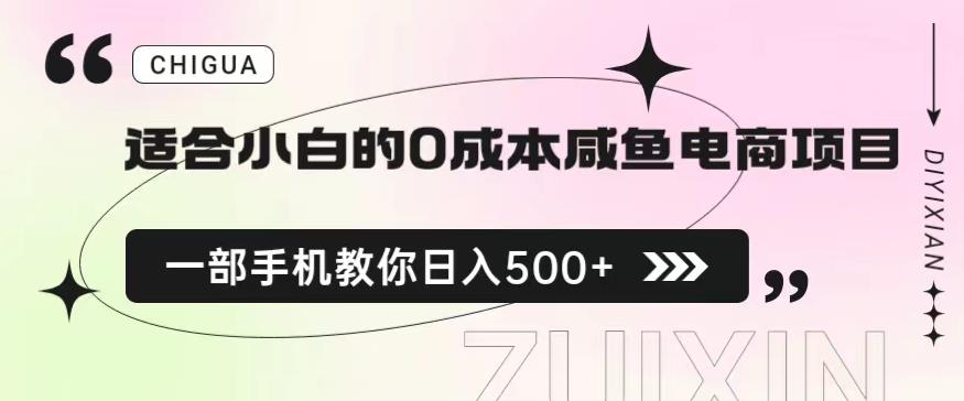适合小白的0成本闲鱼电商项目，一部手机，教你如何日入500+的保姆级教程【揭秘】-第一资源网