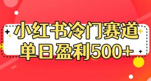小红书冷门赛道,单日盈利500+【揭秘】-第一资源网