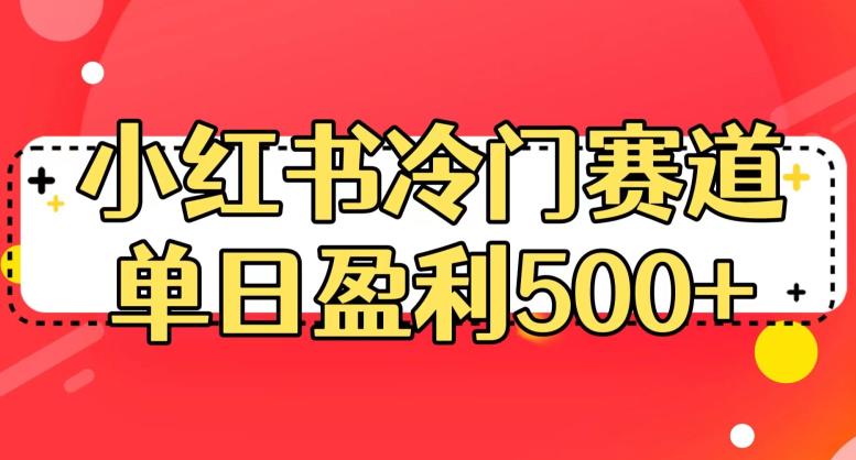 小红书冷门赛道，单日盈利500+【揭秘】-第一资源网