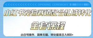 实测日入800的项目小红书宠物赛道配合私域转化玩法,适合新手小白操作,简单无脑【揭秘】-第一资源网