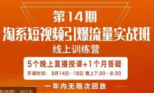 南掌柜·淘系短视频引爆流量实战班,短视频是一个没有天花板的流量入口-第一资源网