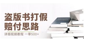 最新盗版书赔付打假项目,一单利润500+【详细玩法视频教程】【仅揭秘】-第一资源网