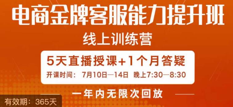 电商金牌客服能力提升班，提升客服能力是你店铺业绩的关键要素-第一资源网