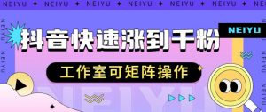 抖音快速涨粉秘籍,教你如何快速涨到千粉,工作室可矩阵操作【揭秘】-第一资源网