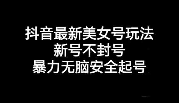 抖音最新美女号玩法，新号不封号，暴力无脑安全起号【揭秘】-第一资源网
