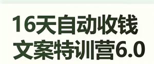 16天自动收钱文案特训营6.0,学会儿每天自动咔咔收钱-第一资源网