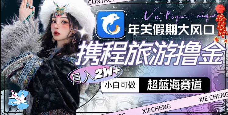 年关假期大风口，携程旅游撸金，超蓝海赛道,月入2w+【揭秘】-第一资源网