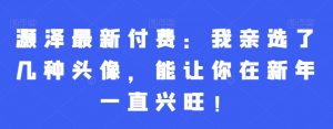 灏泽最新付费:我亲选了几种头像,能让你在新年一直兴旺!-第一资源网