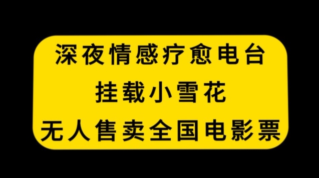 深夜情感疗愈电台，挂载小雪花，无人售卖全国电影票【揭秘】-第一资源网
