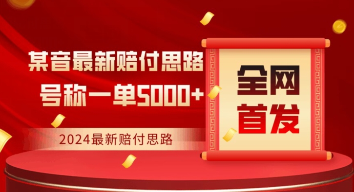全网首发，2024最新抖音赔付项目，号称一单5000+保姆级拆解【仅揭秘】-第一资源网